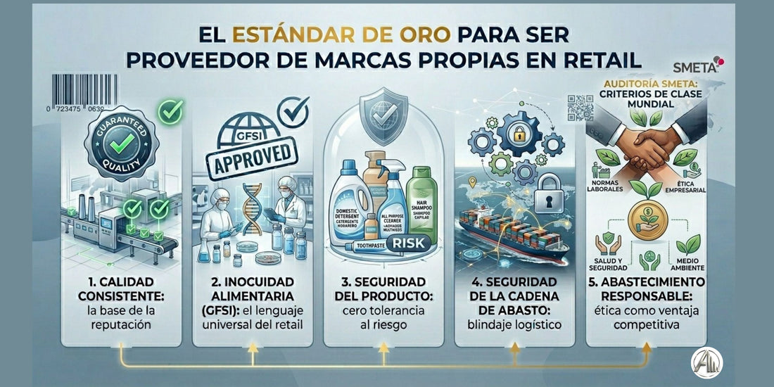 El Estándar de Oro para Ser Proveedor de Marcas Propias en Grandes Retailers.