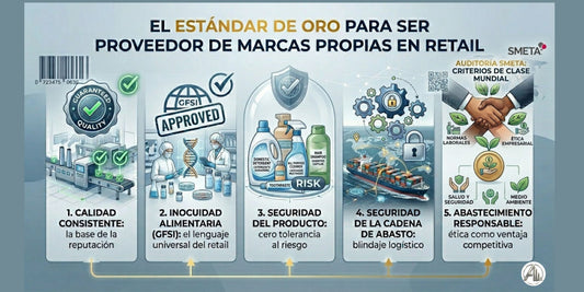 El Estándar de Oro para Ser Proveedor de Marcas Propias en Grandes Retailers.